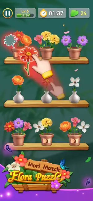 Mori Match : Flora Puzzle screenshot 1