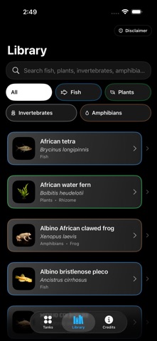 My Aquariums screenshot