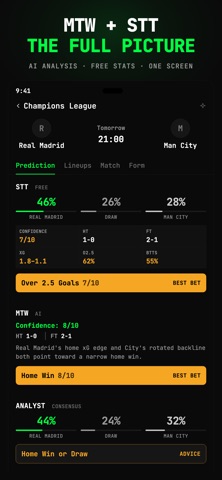 Matchwise: AI Sports Picks iPhone screenshot