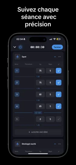 Screenshot von Musclor - Carnet Muscu & Gym auf dem iPhone 1
