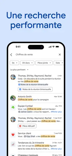 Capture d'écran de Google Chat sur iPhone 4