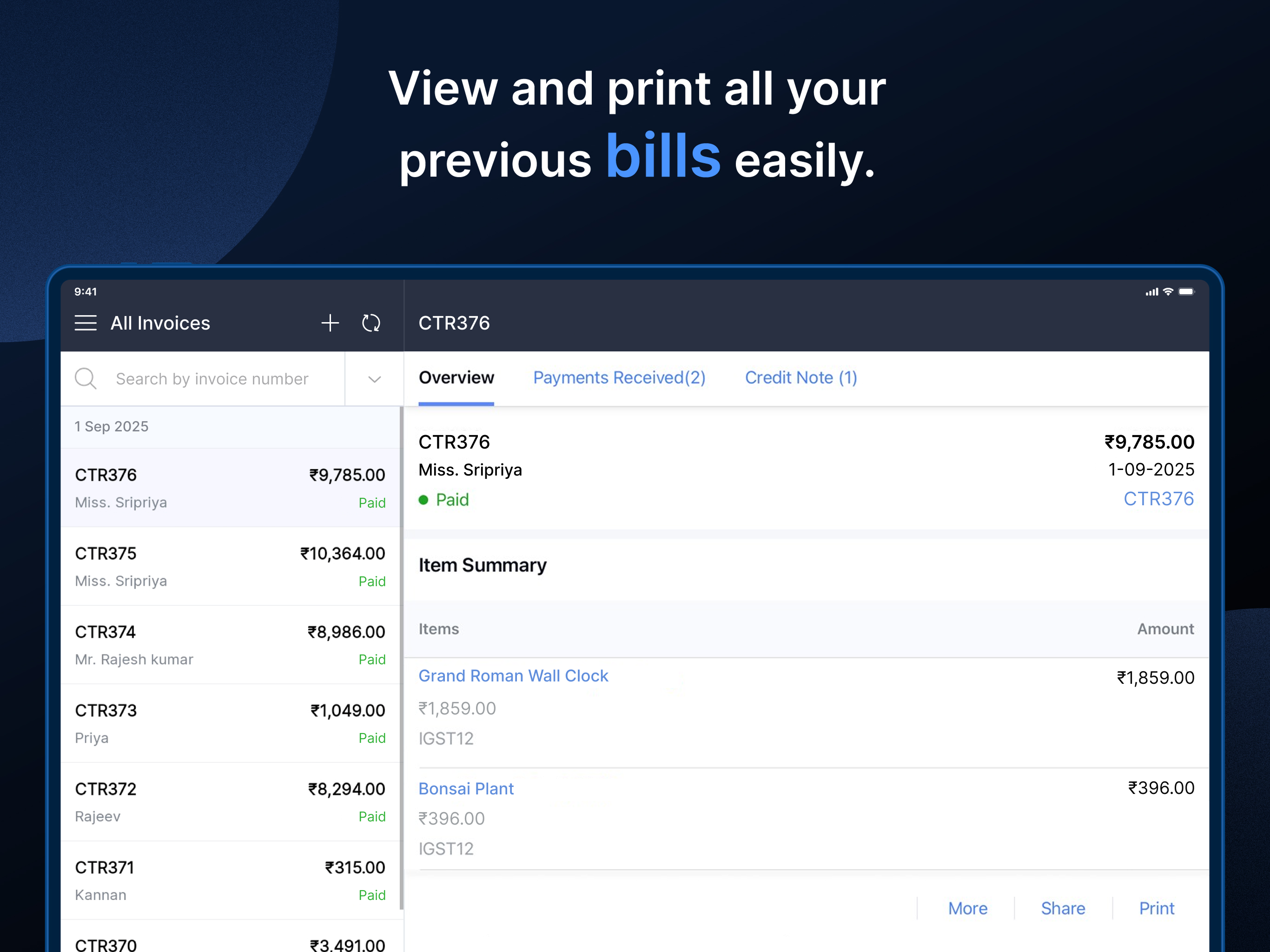 Zoho POS – Point of Sale