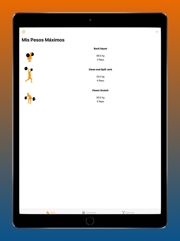 Screenshot #5 pour Max Weights - Peso máximo
