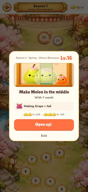 Mochi Drop: Fruit Merge Puzzle screenshot 2
