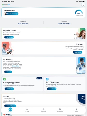 OptimalMD iPad screenshot