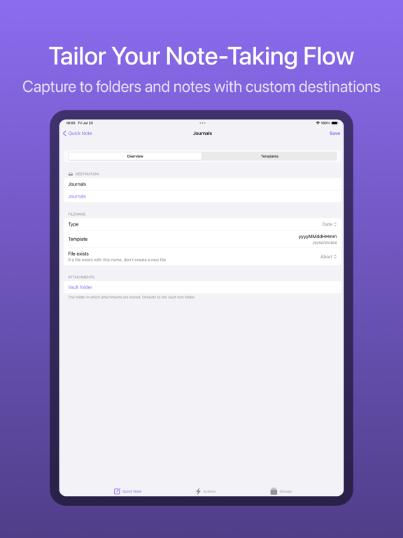 Widgets for Obsidian iPad screenshot 3 - Productivity app