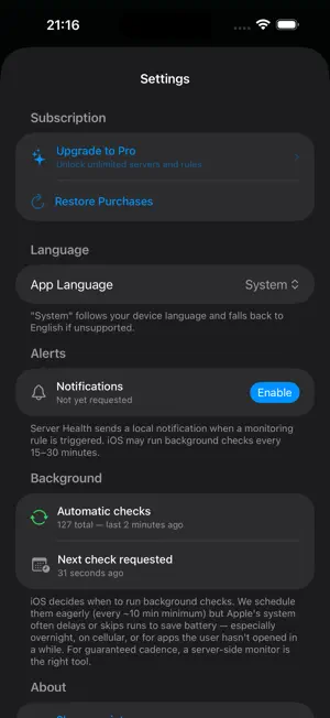Server Health: SSH Monitor screenshot 4