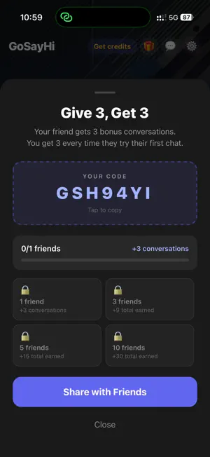 GoSayHi screenshot 3