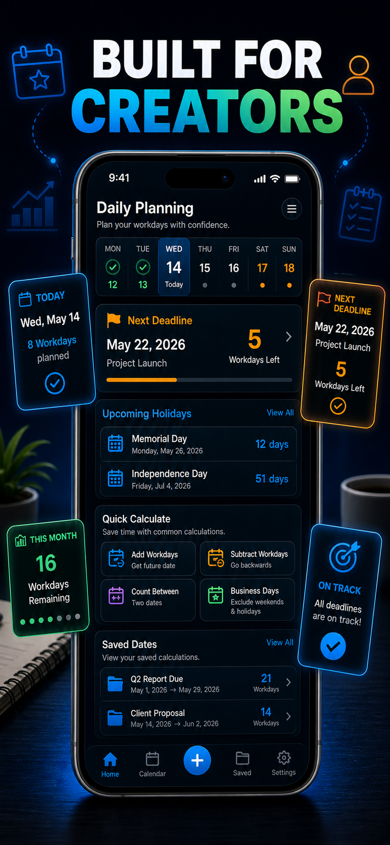 Workdays Calculator & Holidays screenshot 10