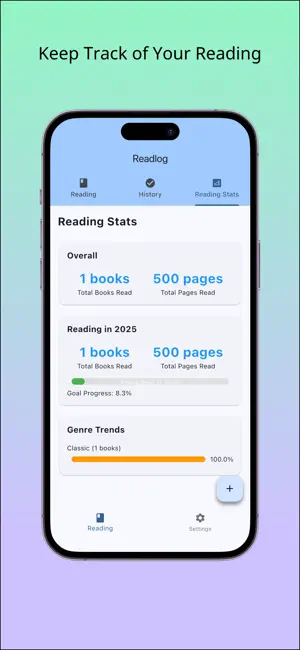 Readlog - Reading Progress ... screenshot 3