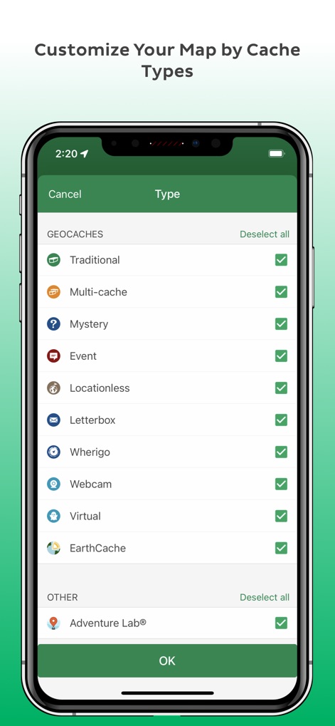 Geocaching® - Map Customization Options
