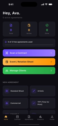 Model Agreement screenshot
