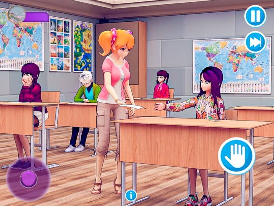 Anime High School Teacher 3D iPad screenshot 4 - Games app