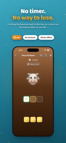Word Builders: Letter Tiles iPhone screenshot
