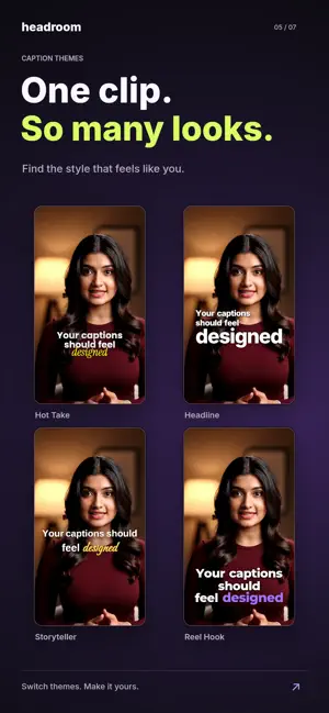Headroom AI Hinglish Captions screenshot 2