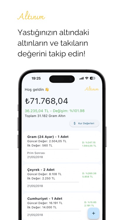 Altınım: Altın ve Takı Takibi
