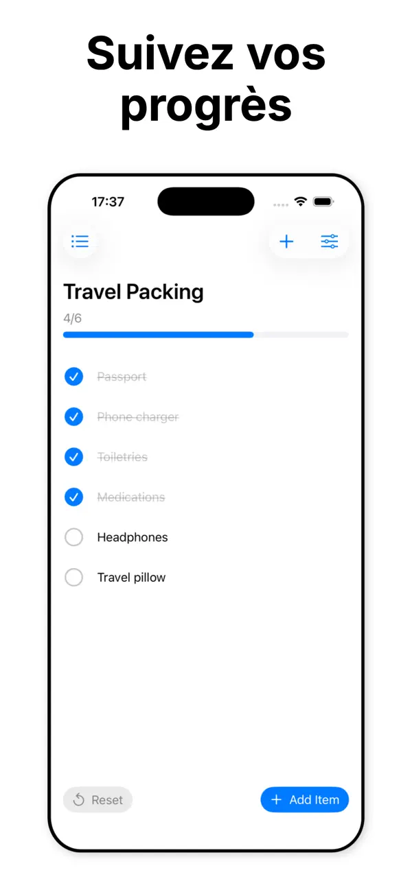 Screenshot #1 pour Checklists - Voyage & Bagages