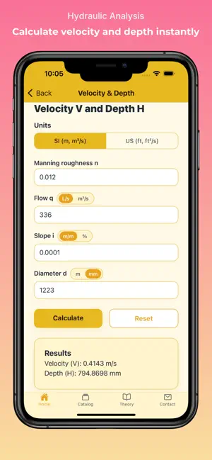 Sewer Pipe Calculator screenshot 2