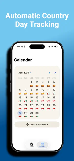 CountryLog: Days tracker screenshot 1