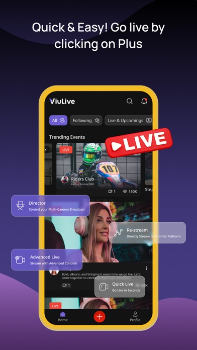 ViuLive: Multicam Live Stream iPhone screenshot 8 - Social Networking app