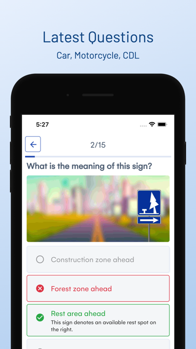 Florida DMV Driver Test Permit Screenshot