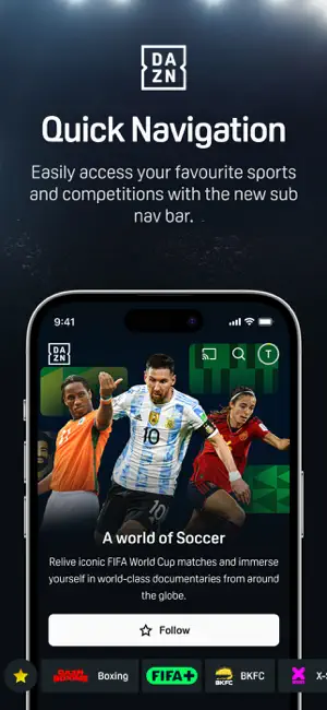DAZN: Stream Live Sports iPhone screenshot 6
