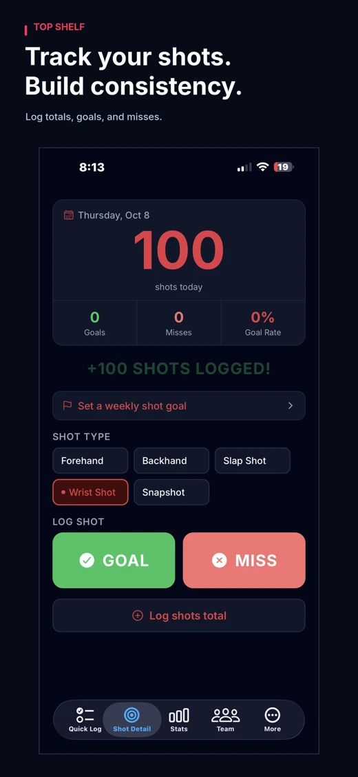 Top Shelf Hockey Tracker screenshot 2