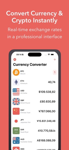 Coinverter+ Crypto & Currency iPhone screenshot