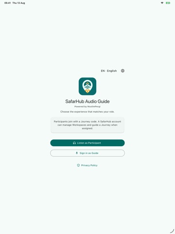 SafarHub Audio Guide iPad screenshot