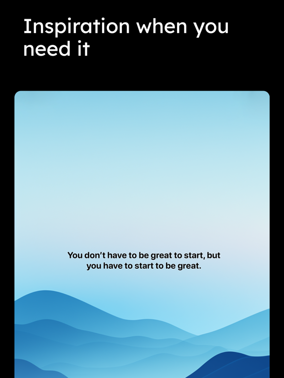 Comfort - Daily Motivation iPad screenshot 1 - Health & Fitness app