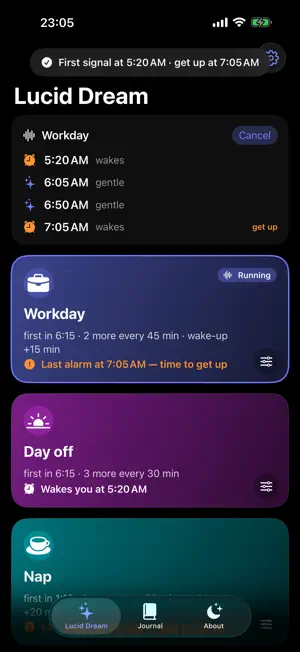 LDAlarm: Lucid Dream Alarm screenshot 2