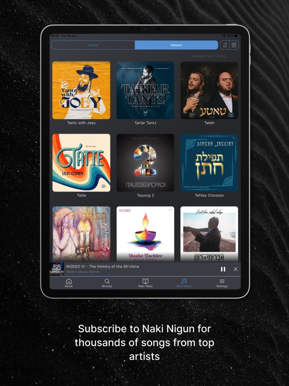 Naki Go iPad screenshot 4 - Music app