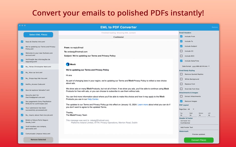 #1. EML to PDF - Mail Converter (macOS) 由: Cleverson