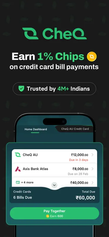 CheQ: Credit Bill Payments screenshot 1 of 9