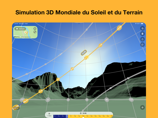Screenshot #4 pour Sunorama: Soleil et terrain 3D