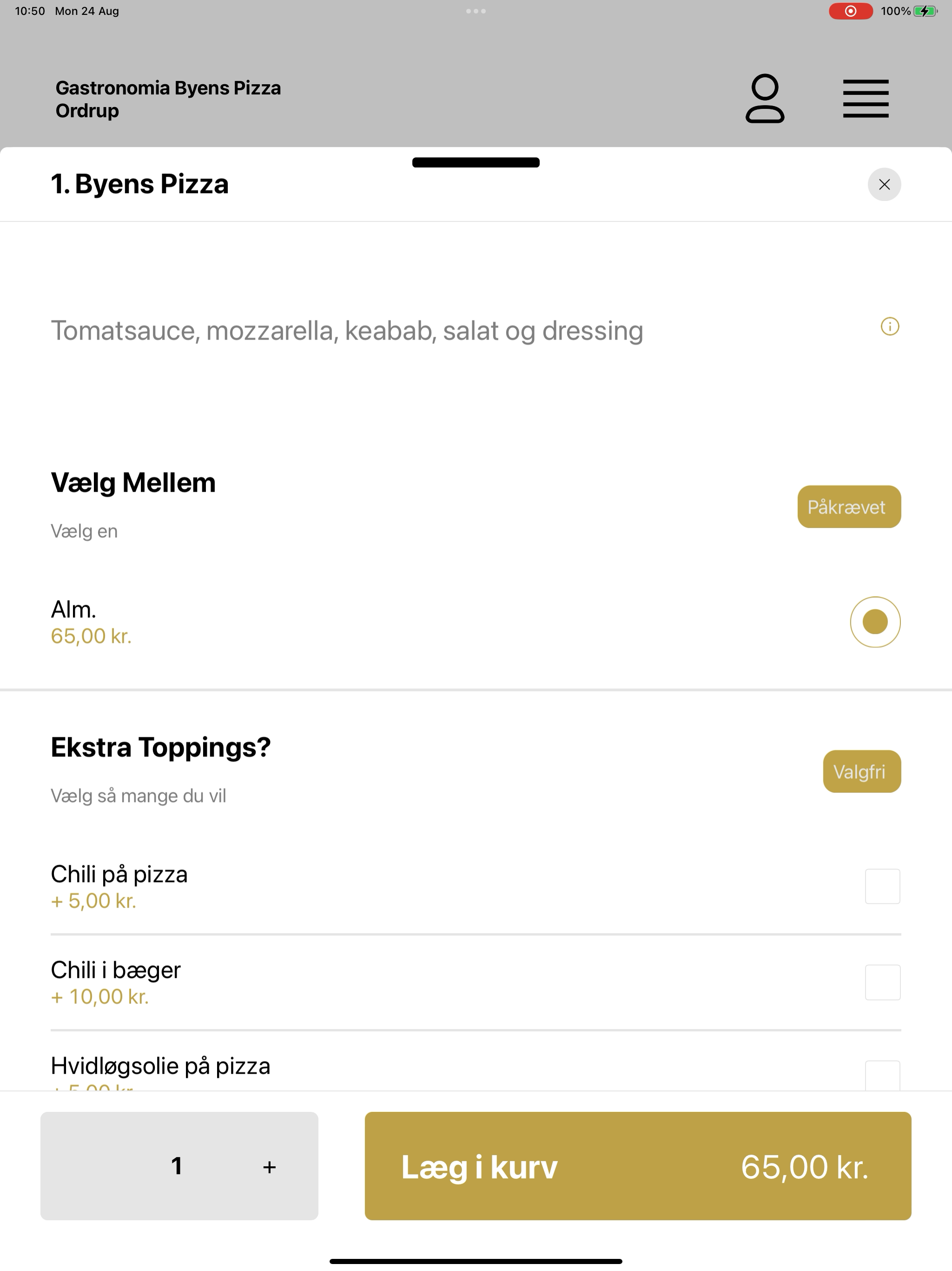 Byens Pizza Ordrup screenshot 8