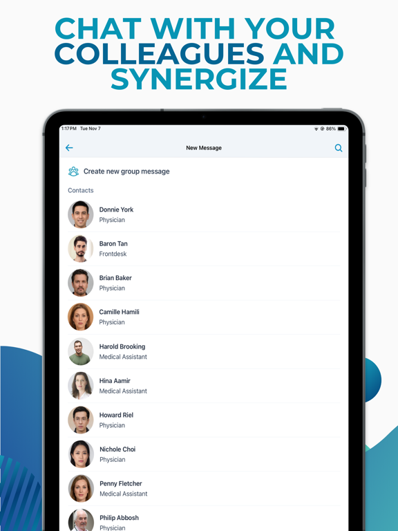 enov8tiveChatMe iPad screenshot 6 - Medical app
