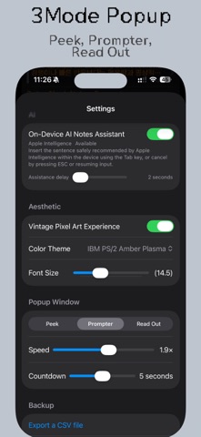 1secNote: Markdown & Prompter Screenshot 8 of 8