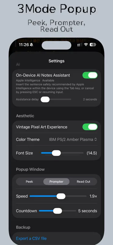 1secNote: Markdown & Prompter screenshot 8 of 8