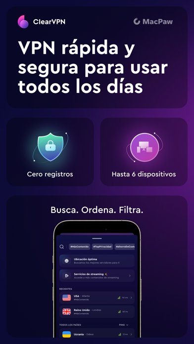 ClearVPN - VPN Rápida y Segura