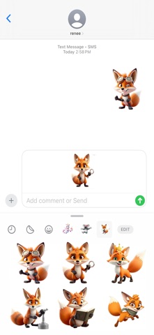 Clever Fox Stickers iPhone screenshot