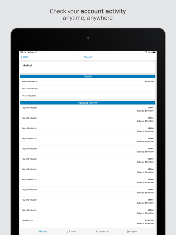 GHS Employee Benefit Services iPad screenshot 4 - Finance app