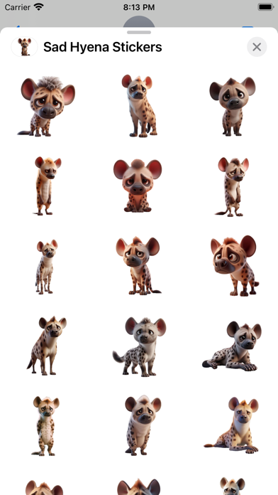 Screenshot #1 pour Sad Hyena Stickers