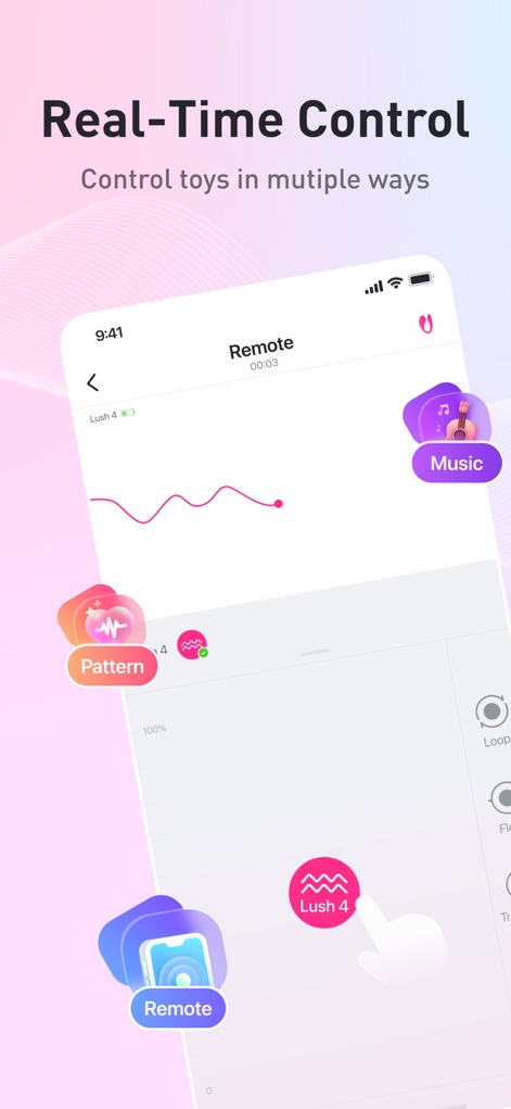 Lovense Remote - Gli utenti possono comandare i propri dispositivi Lovense con facilità, scegliendo tra vibrazioni basate su musica o schemi predefiniti per un'esperienza personalizzata e coinvolgente.