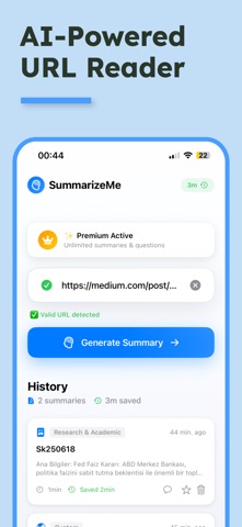 SummarizeMe - URL's  & Files Screenshot 1 of 7