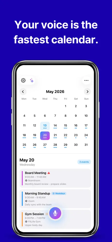 CalendarSpeak: Voice Planner 日历说助手应用截图