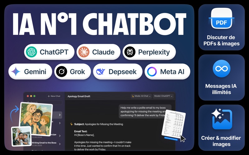 Screenshot #1 pour Fello AI: Chat Bot IA Français