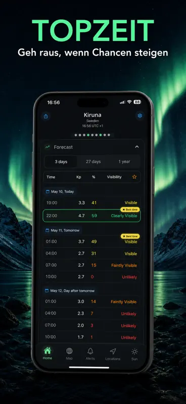 AuroraMe: Aurora Forecast Map screenshot 1 of 6