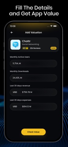 App Value Calculation Screenshot 2 of 4
