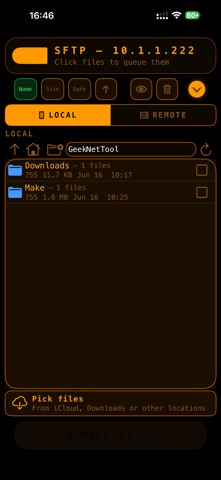 GeekNetTool iPhone screenshot